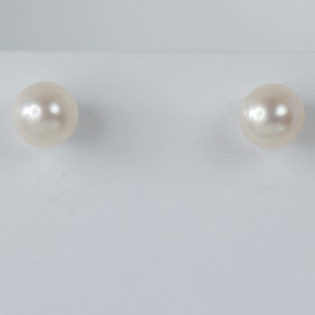 Sterling Silver Cultured Pearl Stud Earrings